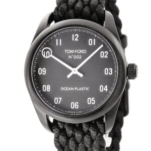 トムフォード TOM FORD N.002 オーシャンプラスチック タイムピース TF0120209878 未使用 黒 メンズ 腕時計クオーツ ブラック 【中古】未使用保管品