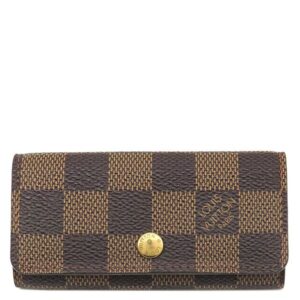 ルイヴィトン LOUIS VUITTON キーケース ミュルティクレ4 ダミエキャンバス ダミエエベヌ ゴールド金具 茶 ブラウン N62631 FL0036 【箱】 【中古】