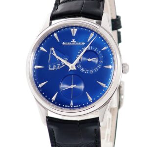 ジャガールクルト JAEGER LECOULTRE マスター ウルトラスリム リザーブドマルシェ Q1378480 176.8.38.S デイト メンズ 腕時計自動巻き ブルー 【中古】