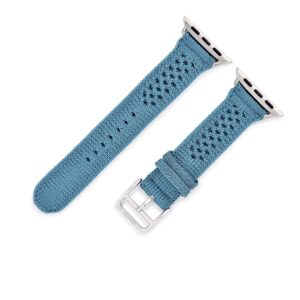 エルメス HERMES 腕時計パーツ 純正 アップルウォッチ 38 40 41mm用 ナイロン ステンレススチール ブルージーン 新品同様 トリコ ニットナイロン ベルト 32ｍｍ 尾錠付き 【中古】