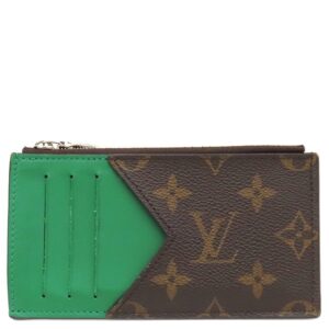 ルイヴィトン LOUIS VUITTON コインケース コインカード ホルダー モノグラムマカサー グリーン シルバー金具 黒 緑 フラグメントケース Ｍ81627 RFID 【箱】 【中古】