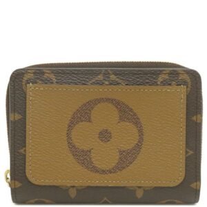 【SALE】 ルイヴィトン LOUIS VUITTON 二つ折り財布 ポルトフォイユ ルー レザー モノグラムリバース モノグラムリバース ゴールド金具 茶 コンパクト財布 ラウンドファスナー M81461 RFID 【箱】 【中古】