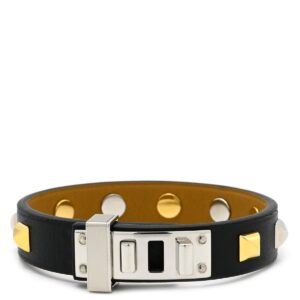 エルメス HERMES ブレスレット ミニドッグ クルー カレ スイフト メタル ブラック T2 ゴールド金具 シルバー金具 黒 X刻印 【保存袋】 【中古】