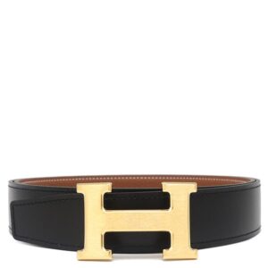 エルメス HERMES ベルト コンスタンスH トゴ ボックスカーフ ブラック×ゴールド #95 マットゴールド金具 新品 未使用 ベルトバックル レザーベルト キット W刻印(2024年製) 【箱】 【中古】未使用保管品
