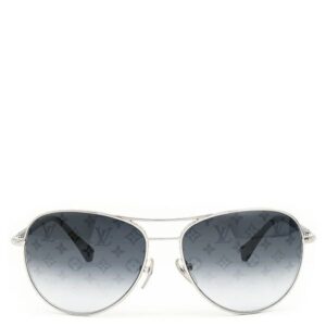 ルイヴィトン LOUIS VUITTON サングラス コンスピラシオン パイロット 58□15 プラスチック GP グレー×シルバー シルバー金具 黒 モノグラム グラデーション Z0165U S0115 【中古】