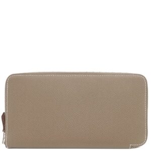 エルメス HERMES 長財布 アザップロング シルクイン ヴォーエプソン エトゥープ シルバー金具 新品 未使用 グレージュ K刻印(2025年製) 【箱】 【中古】