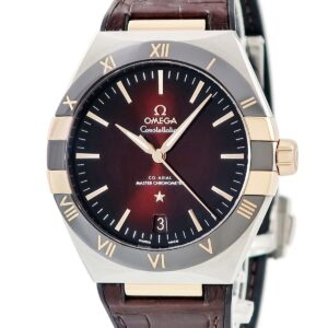 オメガ OMEGA コンステレーション CO-AXIAL マスタークロノメーター 131.23.41.21.11.001 K18×SS コンビ メンズ 腕時計自動巻き レッド 【中古】