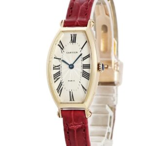 カルティエ Cartier トノー SM WA503451 K18PG無垢 トノウ ローマン ギヨシェ レディース 腕時計手巻き シルバー 【中古】