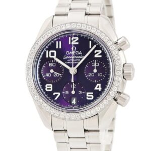 オメガ OMEGA スピードマスター クロノグラフ 324.15.38.40.10.001 純正ダイヤ バイオレット パープル メンズ 腕時計自動巻き パープル 【中古】