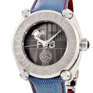 セイコー SEIKO ガランテ FCバルセロナ リミテッドエディション SBLL021 8L38-00H0 グレー サッカー バルサ メンズ 腕時計自動巻き グレー 【中古】