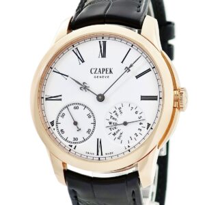チャペック CZAPEK ケ デ ベルク N°33 ビス Quai des Bergues No.33 bis K18RG無垢 白 スモールセコンド 限定 メンズ 腕時計手巻き ホワイト 【中古】