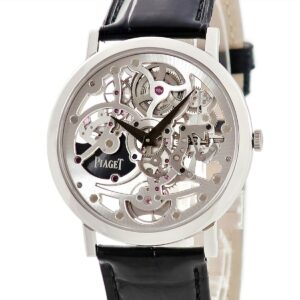 ピアジェ PIAGET アルティプラノ スケルトン G0A37132 K18WG無垢 薄型 ラウンド メンズ 腕時計自動巻き シルバー 【中古】