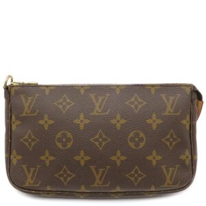 ルイヴィトン LOUIS VUITTON アクセサリーポーチ ポシェット アクセソワール モノグラムキャンバス モノグラム ゴールド金具 茶 ハンドバッグ M40712 VI0080 【保存袋】 【中古】