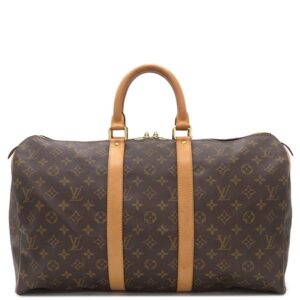 ルイヴィトン LOUIS VUITTON ボストンバッグ キーポル 45 モノグラムキャンバス モノグラム ゴールド金具 茶 イニシャル刻印あり 鍵・パドロック欠品 M41428 FL0031 【中古】中古美品