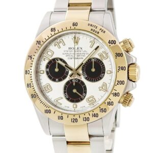 ロレックス ROLEX コスモグラフ デイトナ 116523 V番 K18YG×SS コンビ クロノグラフ アイボリー×ブラック メンズ 腕時計自動巻き ホワイト 【中古】