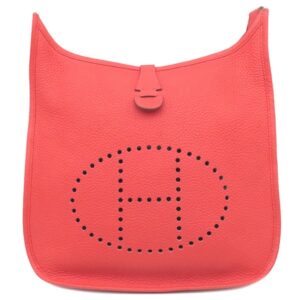 エルメス HERMES ショルダーバッグ エヴリン3 PM トリヨンクレマンス ローズジャイプール シルバー金具 赤 □P刻印 【保存袋】 【中古】