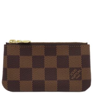 ルイヴィトン LOUIS VUITTON コインケース カードキーケース ポシェット クレ ダミエキャンバス ダミエエベヌ ゴールド金具 小銭入れ 茶 キーチェーン付き N62658 CT3179 【保存袋】 【中古】