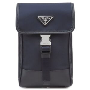 プラダ PRADA ショルダーバッグ Re-Nylon レザー スマホケース ナイロン テスート サフィアーノ ブルー シルバー金具 紺 携帯 フォンケース 2ZH109 【箱】 【中古】新品同様品