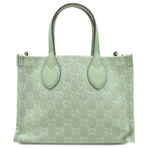 グッチ GUCCI 2WAYバッグ オフィディア スモール トートバッグ GGキャンバス グリーン シルバー金具 ミント ハンドバッグ 772183 【保存袋】 【中古】未使用保管品