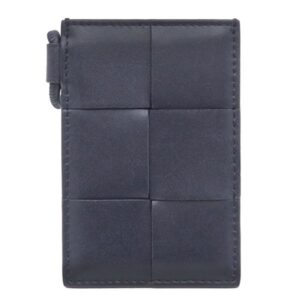 ボッテガヴェネタ BOTTEGA VENETA パスケース カセット バッジホルダー レザー ネイビー IDカードケース 定期入れ 【箱】 【中古】