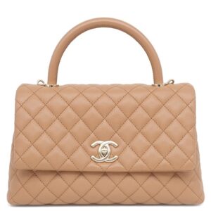 シャネル CHANEL 2WAYバッグ ココハンドル ショルダー レザー キャビアスキン ブラウン ゴールド金具 茶 トップハンドル A92991 31****** 【保存袋】 【中古】