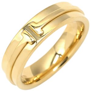 ティファニー Tiffany & Co リング 指輪 T ワイド イエローゴールド 18K AU750 YG 17号 【箱】 【中古】
