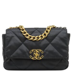 シャネル CHANEL ショルダーバッグ シャネル 19 チェーンショルダー ラムスキン ブラック ゴールド金具 黒 ココマーク AS1160 30****** 【中古】