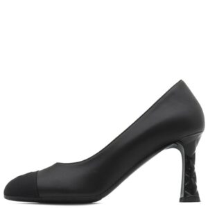 シャネル CHANEL パンプス ココマーク マトラッセ ヒール レザー ブラック 38C 黒 G40154 【箱】 【中古】