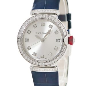 ブルガリ BVLGARI ルチェア LVCEA LUW33C6GDLD/11 K18WG無垢 純正ダイヤ シルバー デイト レディース 腕時計自動巻き シルバー 【中古】