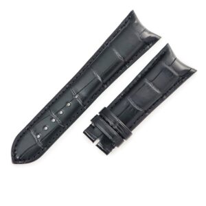 ブルガリ BVLGARI 腕時計パーツ 純正 クロコバンド クロコダイル ブラック 未使用 替え ベルト ストラップ 22mm ブラック 黒 【中古】未使用保管品