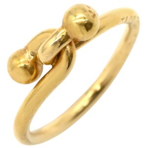 ティファニー Tiffany & Co リング 指輪 ラブノット イエローゴールド T＆Co. ダブルフック リング Au750 18K 18金 10号 【中古】
