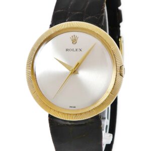 ロレックス ROLEX UFO プレシジョン チェリーニ 9919 14番台 K18YG無垢 ヴィンテージ ゼファーベゼル メンズ 腕時計手巻き シルバー 【中古】