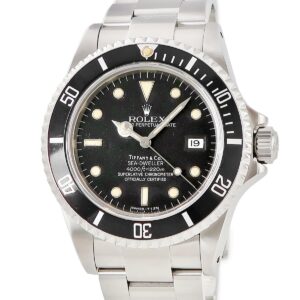 ロレックス ROLEX シードゥエラー ティファニー ダブルネーム 16660 OH済 81番台 ブラック ベンツ針 デイト メンズ 腕時計自動巻き ブラック 【中古】中古品