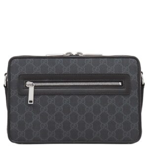 グッチ GUCCI ショルダーバッグ GG ミディアム クロスボディバッグ GGスプリームキャンバス ブラック シルバー金具 黒 ショルダー 822072 【保存袋】 【中古】