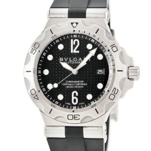 ブルガリ BVLGARI ディアゴノ プロフェッショナル スクーバ アクア DP42SSD ブラック デイト ダイバーズ メンズ 腕時計自動巻き ブラック 【中古】