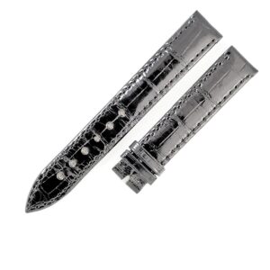 ショパール CHOPARD 腕時計パーツ 純正 クロコバンド クロコダイル ブラック 未使用 クロコダイル 替え ベルト バンド ストラップ 15ｍｍ ブラック 黒 【中古】未使用保管品