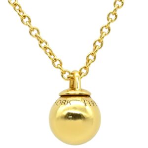ティファニー Tiffany & Co ネックレス ハードウェア ボール ペンダント イエローゴールド T＆Co. Au750 18K YG 【箱】 【中古】中古美品