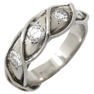 リング 指輪 ダイヤモンド 1.06ct デザインリング プラチナシルバー プラチナ900 トルサード ツイスト 5石 5P ラウンドブリリアント 16号 【中古】中古品