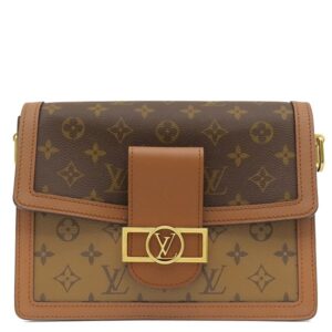 ルイヴィトン LOUIS VUITTON ショルダーバッグ ドーフィーヌ MM モノグラムキャンバス モノグラムリバースキャンバス ブラウン×ベージュ ゴールド金具 茶 M45958 CA0250 【中古】中古美品