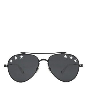 ジバンシイ GIVENCHY サングラス ティアドロップ 58□17 プラスチック ブラック×ホワイト パイロット ダブルブリッジ 星 GV7057 STARS 8071R 【箱】 【中古】新品同様品